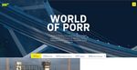 Screenshot Landing Page for World of PORR
