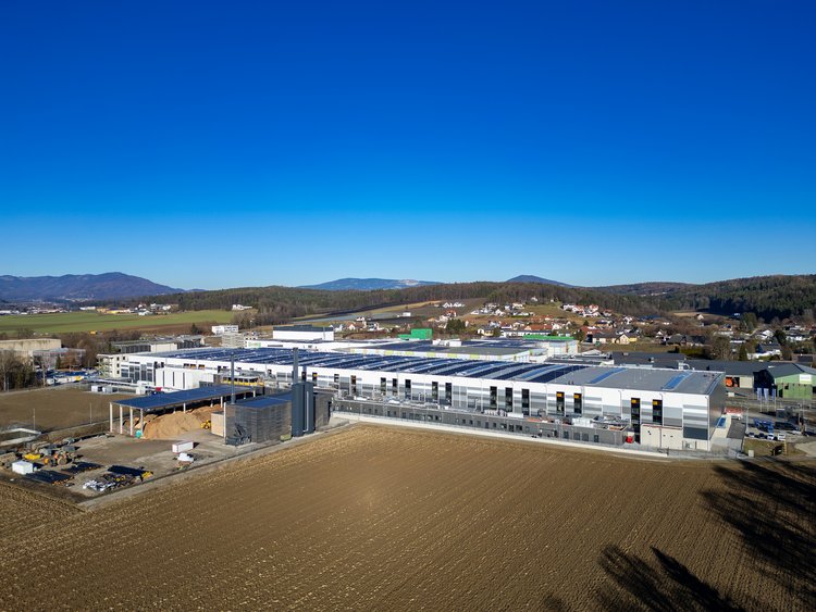 Large modern production hall in the countryside